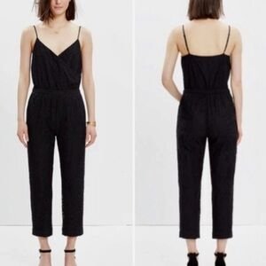 Madewell black lace jumpsuit